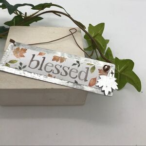 Blessed Motivational Sign Thanksgiving Ornament